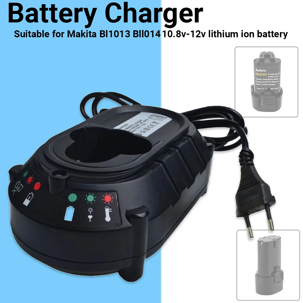 El más nuevo para MAKITA cargador de batería BL1013 BL1014 10,8 V /7,2 V batería de iones de litio DC10WA taladro eléctrico destornillador herramienta eléctrica
