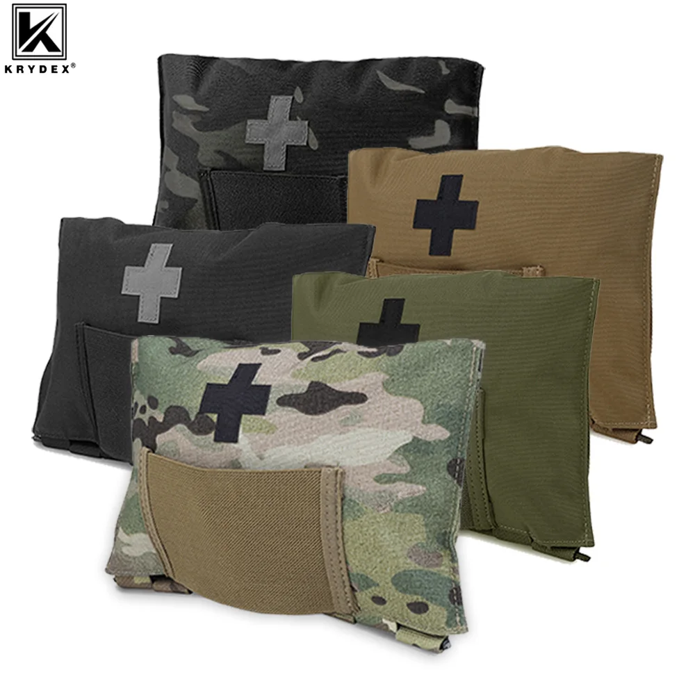 KRYDEX-Kit de primeros auxilios táctico, bolsa organizadora, bolsa de soplado MOLLE 9022B, equipo médico, bolsa de supervivencia para senderismo al aire libre