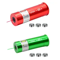 Boresighter de calibre 12 con mira láser roja con interruptor de encendido/apagado colimador láser rojo 12GA