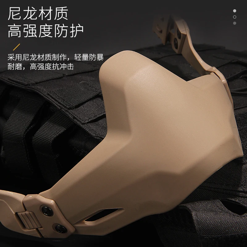 FAST SF Casco Nivel 6 Cabeza FMA Plegable Media Mascarilla Equipo de juego de guerra