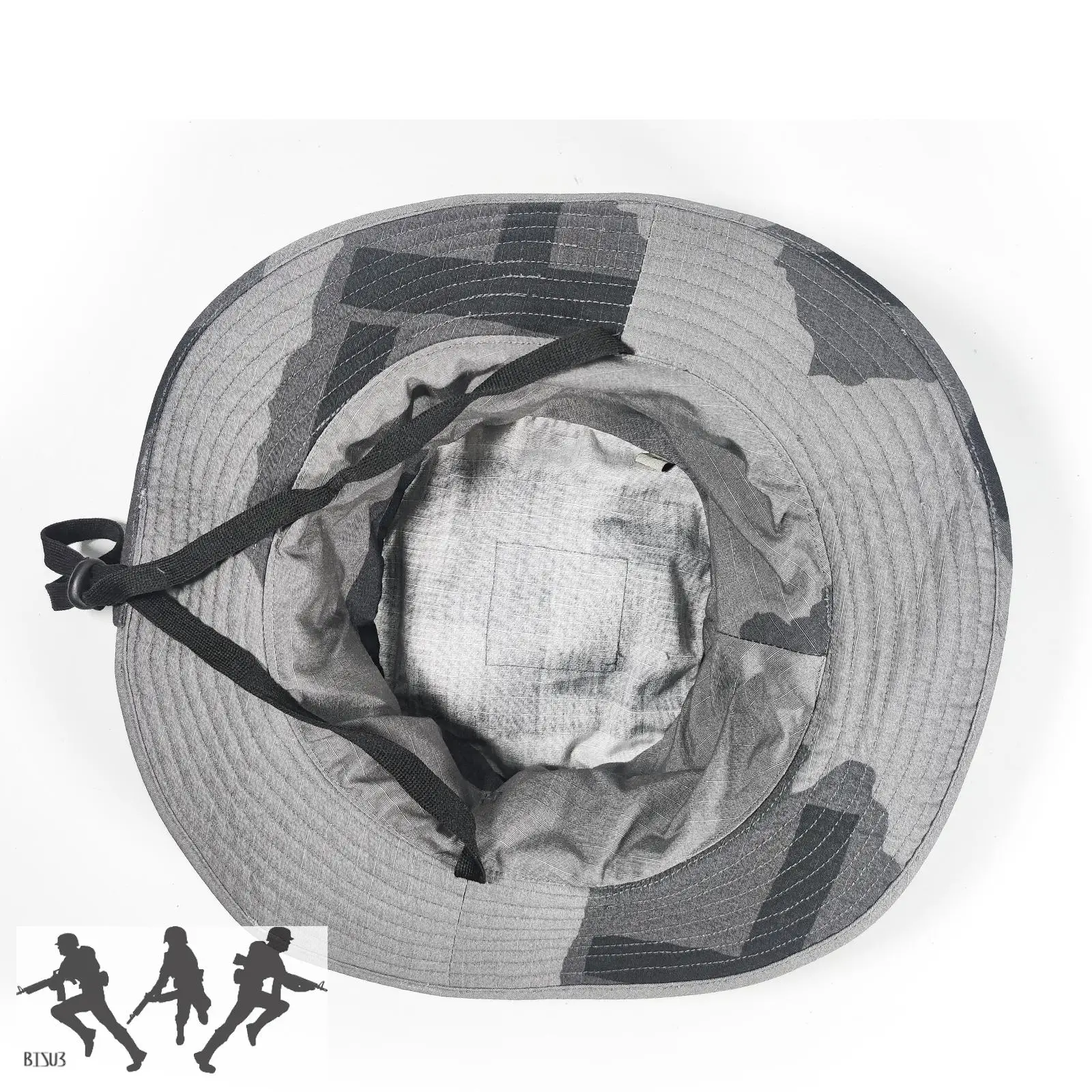 Sombrero táctico de camuflaje con bloque en T para caza al aire libre, sombrero con borde redondo, sombrero de pescador, sombrero de ala larga - imagen 5