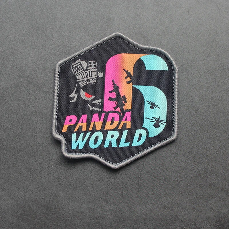 PANDA WORLD 6 parches bordados tácticas insignia de animales DIY para ropa mochila chaqueta decoración apliques insignia de armas - imagen 3