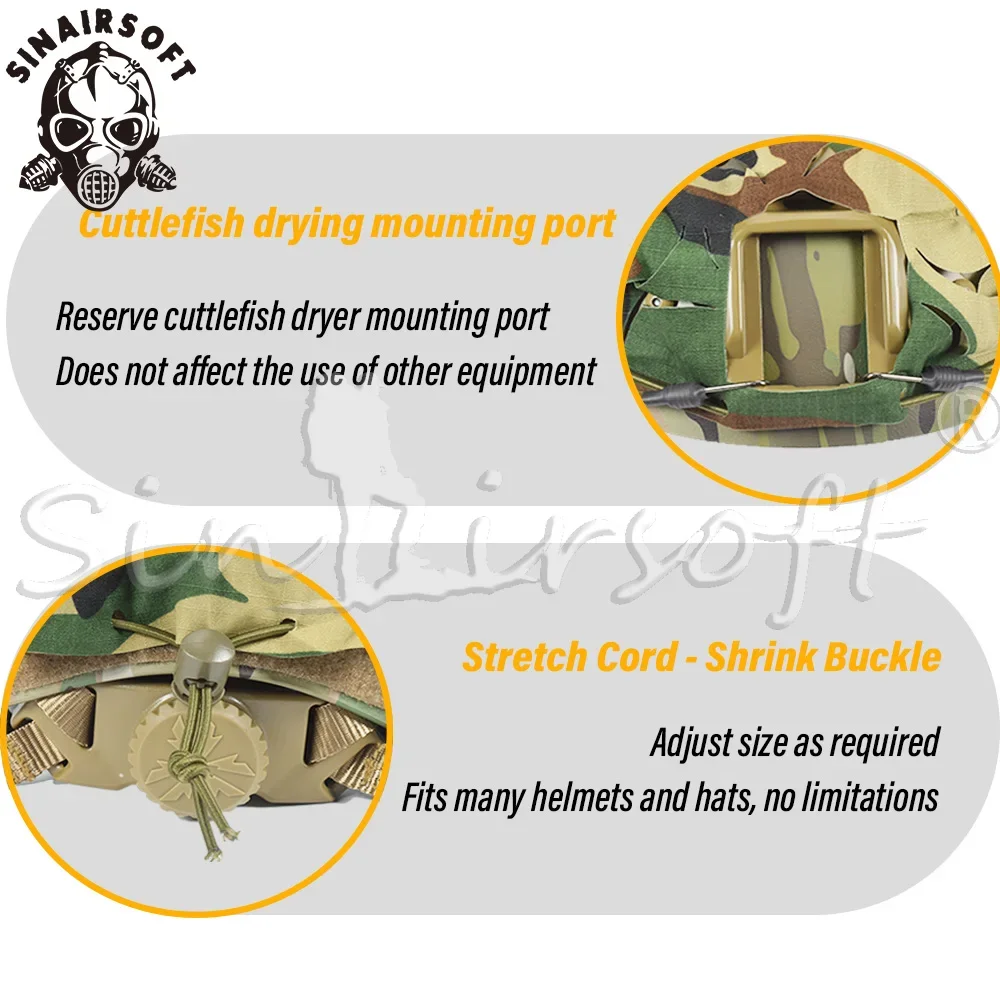 Red de camuflaje táctica 3D, cubierta para casco Airsoft, corte láser, casco con cordón de nailon, Scrim CS, juego de guerra, Paintball, paracaidista, caza - imagen 4