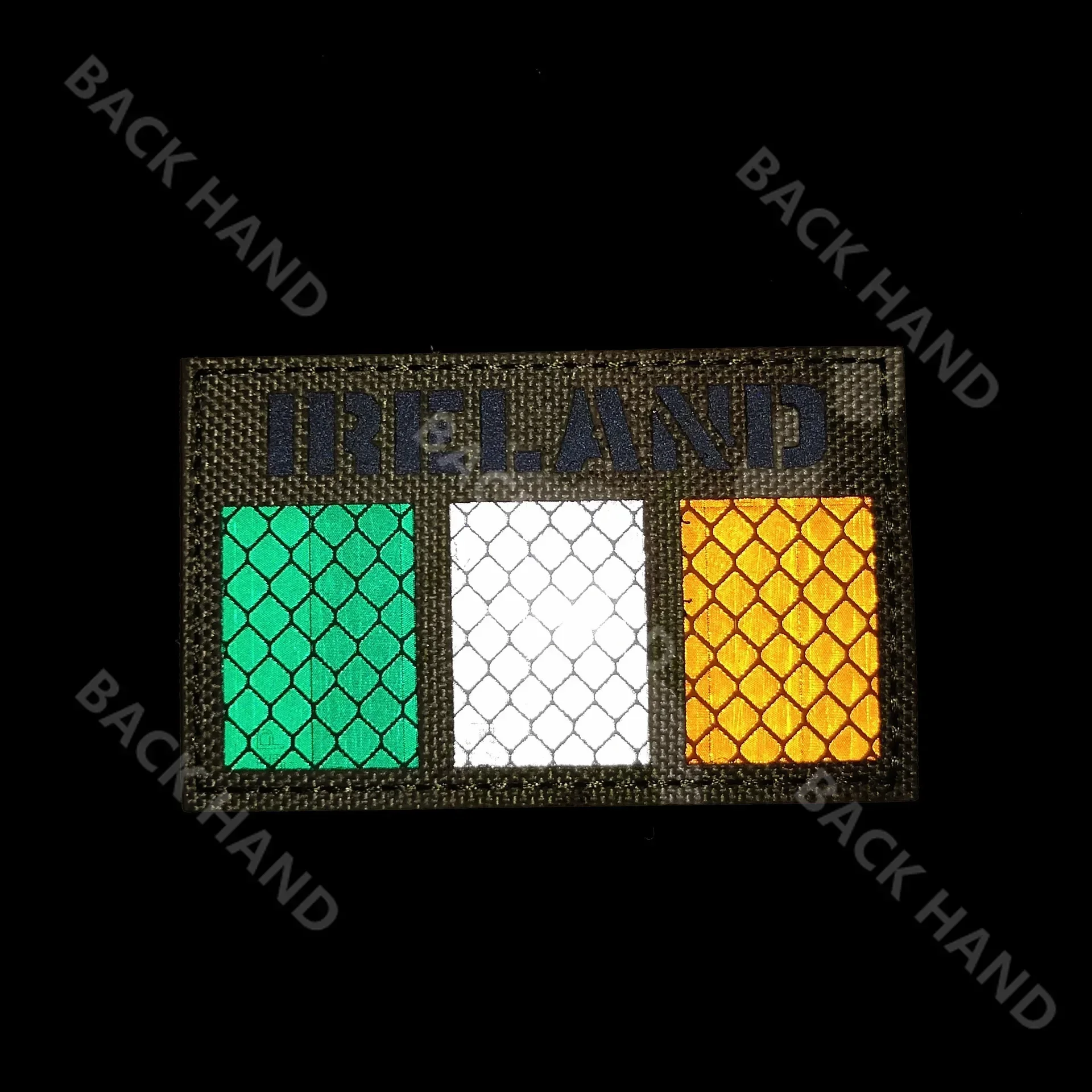 Parches IR bordados para el brazalete, parche mágico reflectante, Bandera de Irlanda - imagen 4