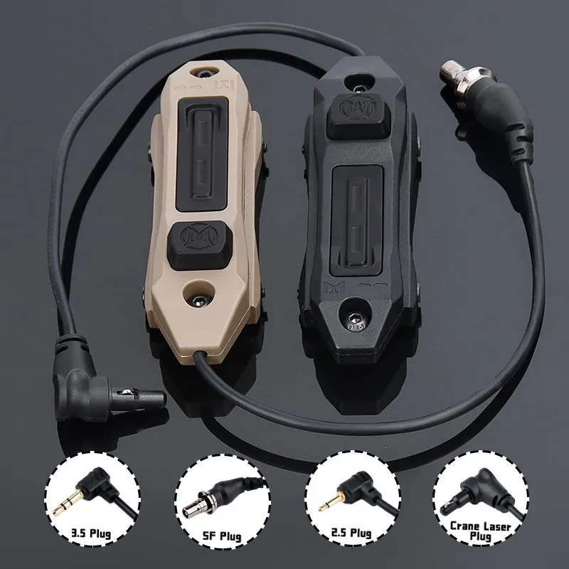 WADSN interruptor de cinta de doble función aumentada táctica, enchufe SF de grúa para Mlok Keymod Rail DBAL PEQ M600, linterna Modbutton, nuevo - imagen 4