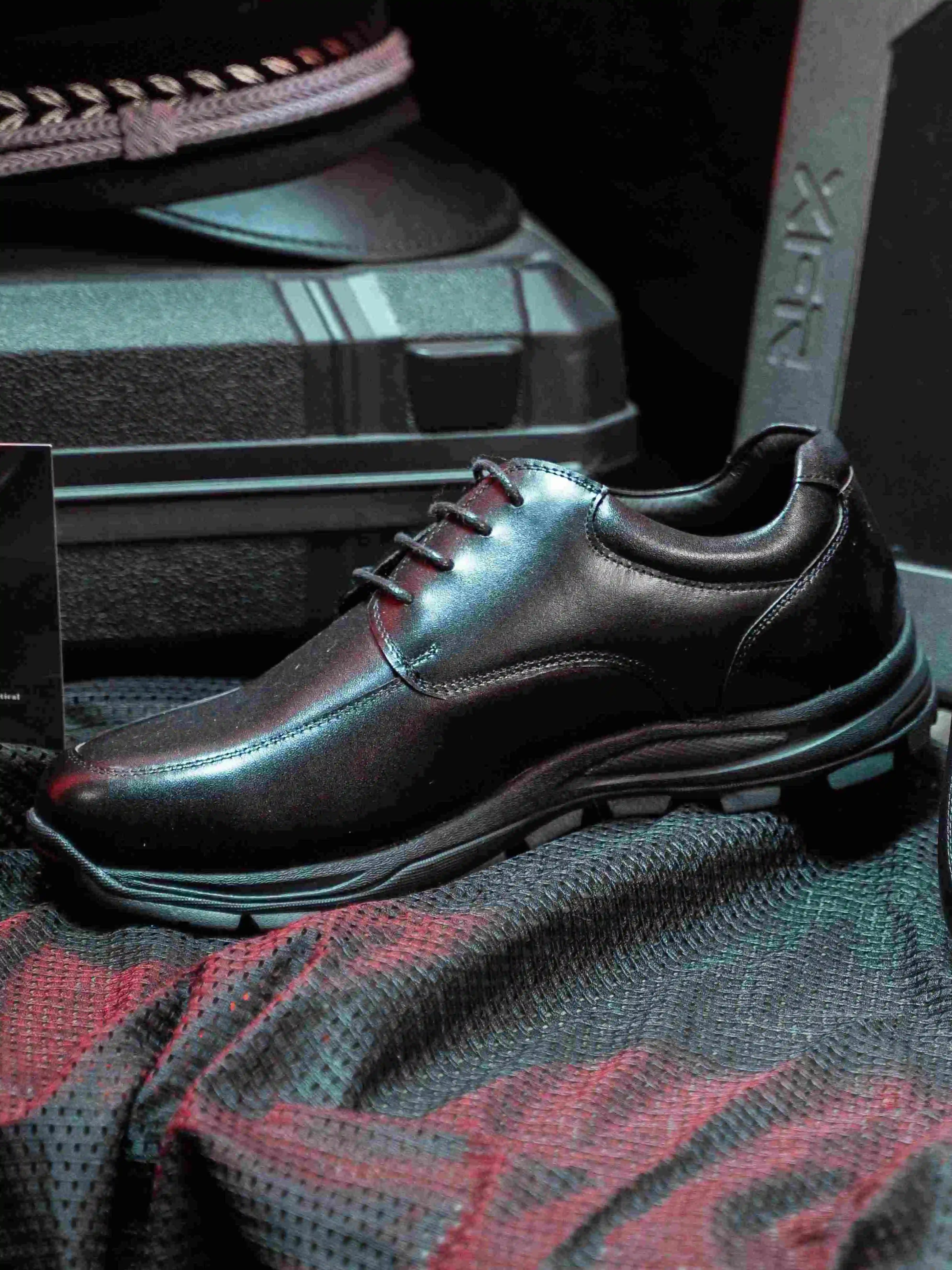 Zapatos de cuero de servicio Ga182, cuero resistente a los pinchazos, cintura baja, capa de cabeza, grano, tácticas transpirables - imagen 4