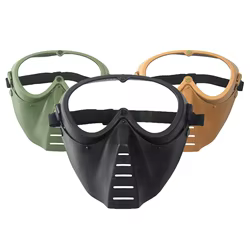 Máscara de Paintball Airsoft, malla de acero/lente protectora, máscara de mosca de abeja, caza, protección táctica CS, fiesta de Halloween, máscara facial de ciclismo