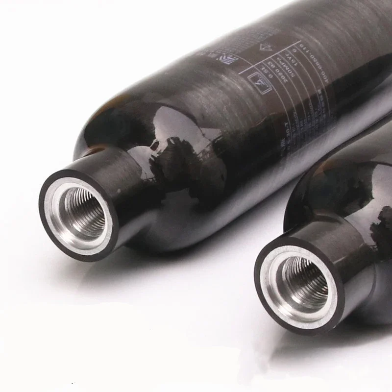 Cilindro de fibra de carbono 0.36L 0.42L 0.5L HPA Tanque 4500Psi 300Bar M18*1.5 Rosca recta - imagen 5
