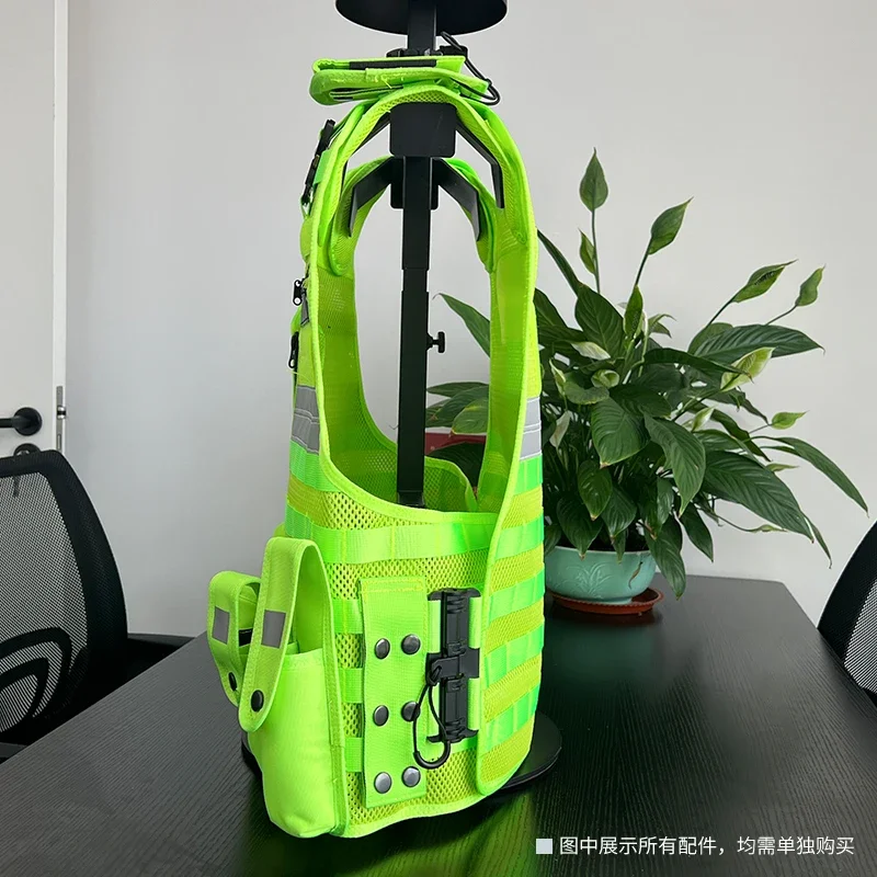 Chaleco táctico multifuncional de liberación rápida, chaleco a prueba de puñaladas, chaleco de entrenamiento trasero transpirable de malla de verano - imagen 4