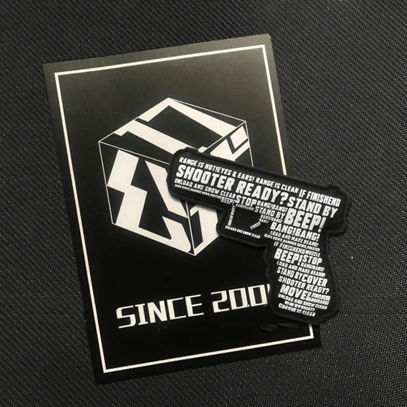 Parche de PVC con contraseña IDPA, insignias tácticas listas para disparar, soporte por pistola Beep para decoración de ropa y mochila - imagen 2