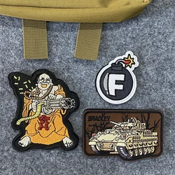 Militär Tank Stickerei Patch Aufkleber Moral Abzeichen Haken und Schleife Patches für Kleidung Rucksack Ornament
