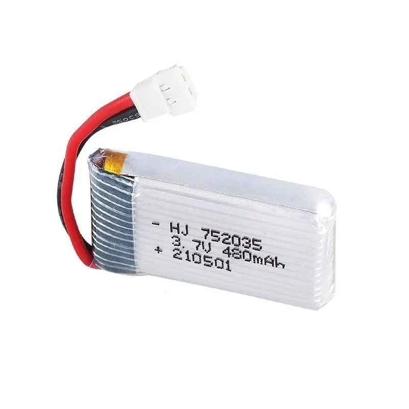 Batería H31 3.7V 480mAh 752535   Batería Lipo y cargador para H107 H31 KY101 E33C E33 RC Drone helicóptero repuestos 3,7 V batería - imagen 2