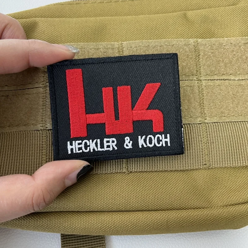 HECKLER & KOCH-insignia de moral táctica para exteriores, bordado de gancho y bucle, misteriosa personalidad de granja, ropa, pegatina de mochila - imagen 4
