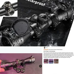 Mira telescópica JackalHowl retícula BDC para caza riel Picatinny