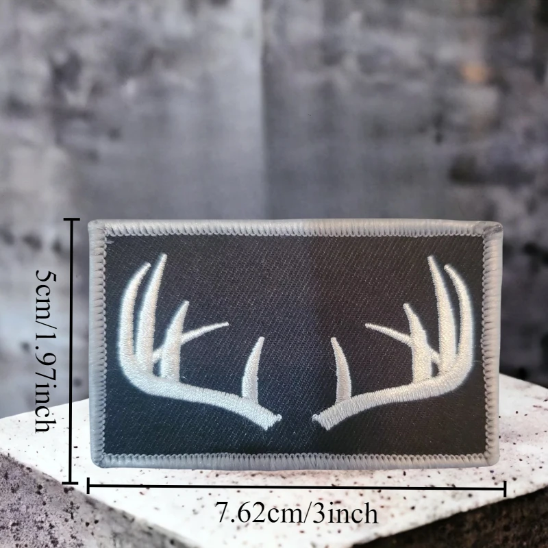 ANTLERS parche bordado táctico insignia de moral militar parches brazalete gancho y bucle mochila al aire libre sombrero accesorios pegatinas - imagen 3