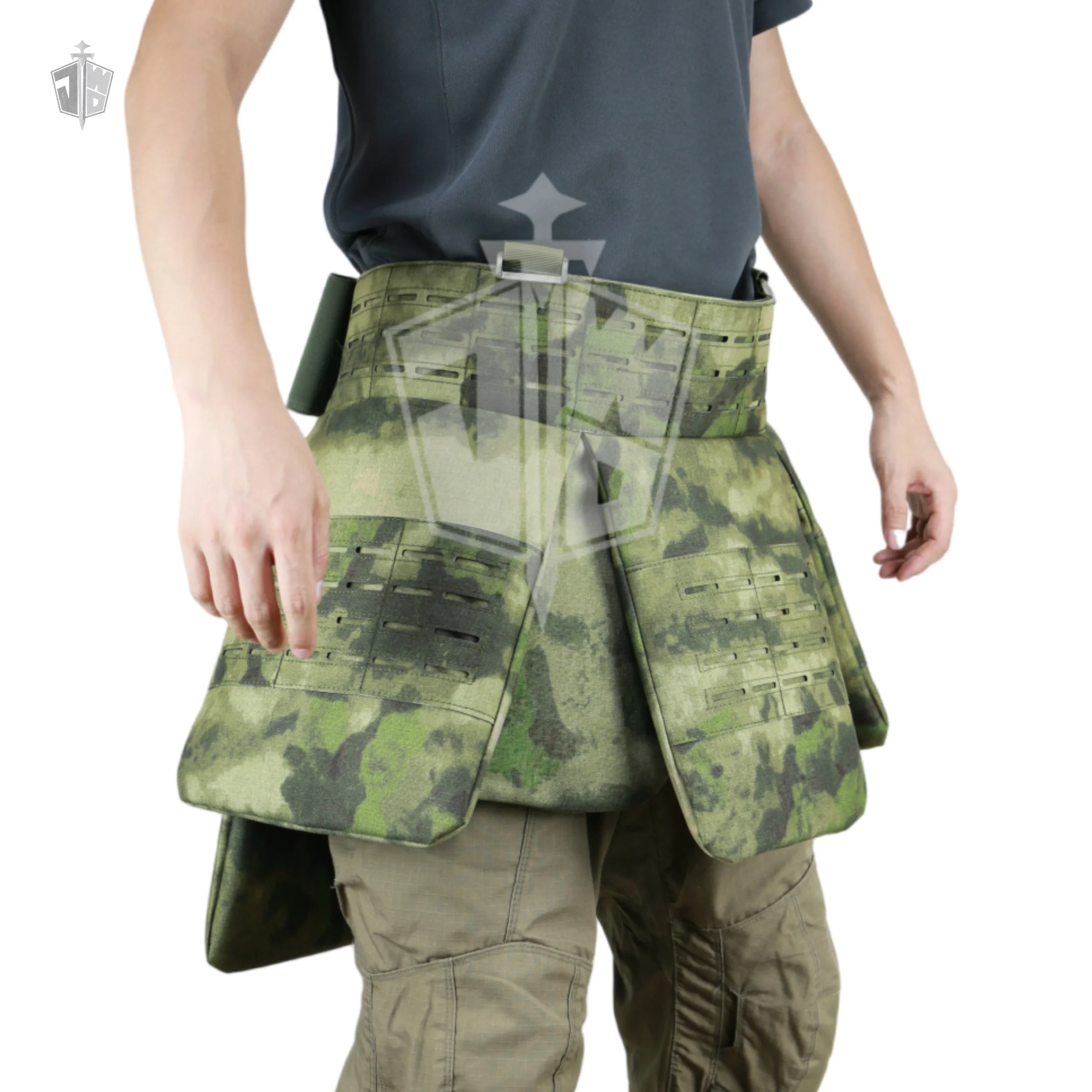 Falda rusa armadura piel táctica Molle protector de ingle cortado con láser, tabla de forro a prueba de balas 3A - imagen 2