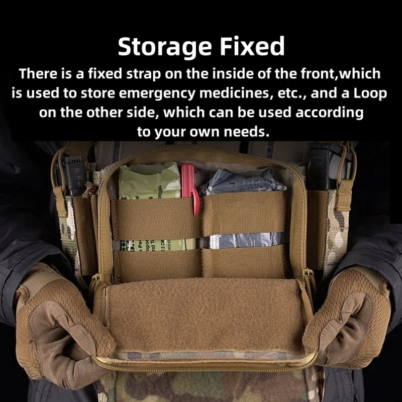 Chaleco táctico táctico D3CRM montado en el pecho, chaleco táctico Airsoft con bolsa Mag de 5,56/9mm, chaleco de caza al aire libre, Kit de montaje en el pecho táctico - imagen 5