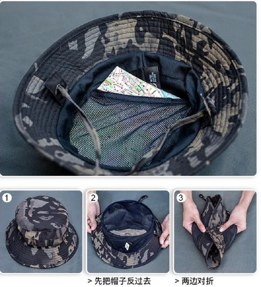 Outdoor Sun Protection And Breathable Foldable Storage Cap - imagen 5