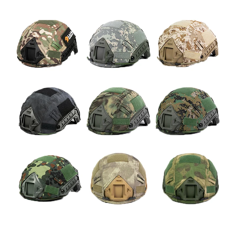 FG atacs-funda táctica para casco, circunferencia de la cabeza de 52-60cm, casco Airsoft, Paintball, equipo de juego de guerra, cubierta para casco rápido CS para exteriores - imagen 3