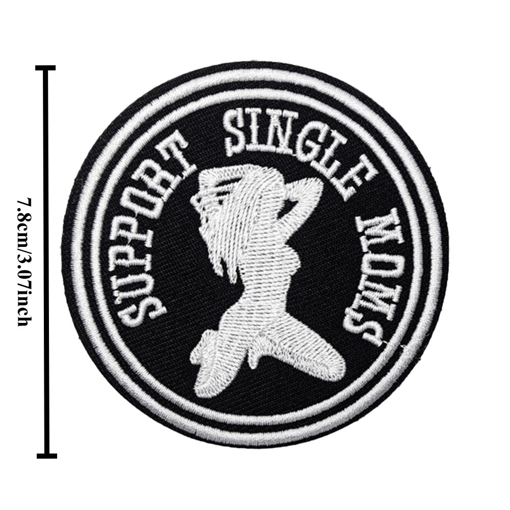 Soporte para mamás solteras, parche táctico de Velcros, divertido cierre de gancho y bucle, insignia de moral bordada militar para mochila Molle - imagen 4