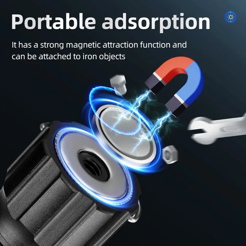 30W 1 + 8LED linterna de haz de luz USB recargable al aire libre COB Camping senderismo caza pesca escalada aventura antorcha de alta potencia - imagen 5