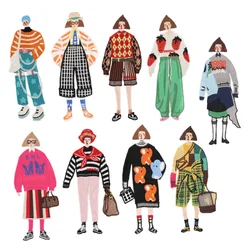 Parche bordado infantil personajes de dibujos animados rayas