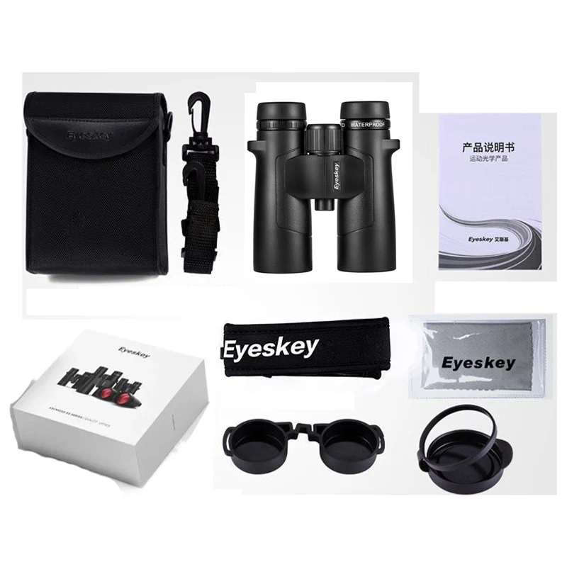 Eyeskey-prismáticos potentes ED 10X42, telescopio de Caza para acampada y Caza, IPX8, resistente al agua, Prisma óptico HD, turismo de largo alcance, Bak4 - imagen 5