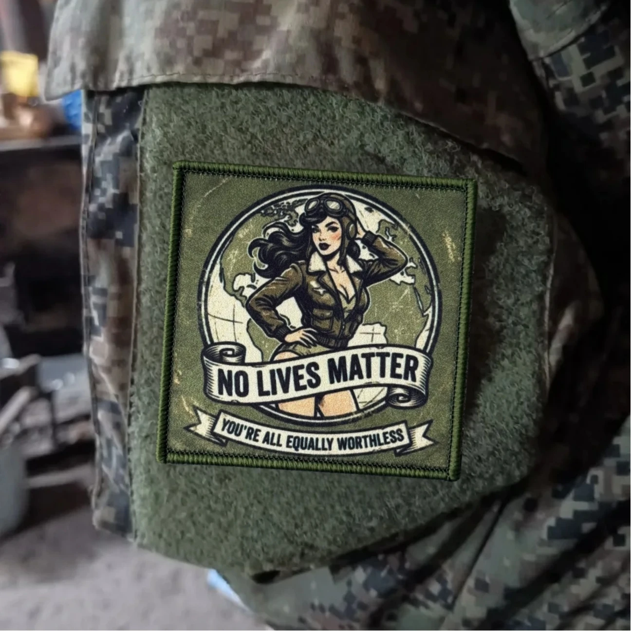 No vidas importa, eres todos, parche táctico de moral igualmente sin problemas, pegatina para mochila del ejército militar, parches impresos con gancho y bucle