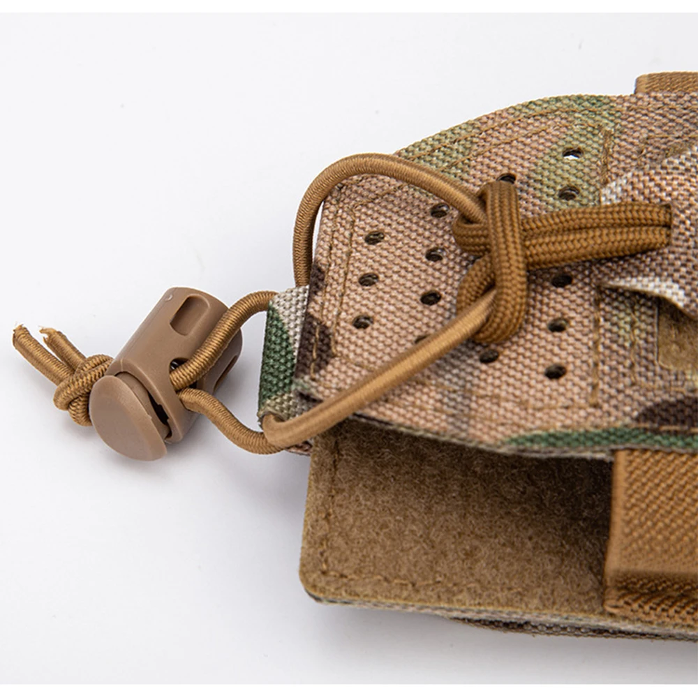 Bolsa de Radio táctica, soporte Universal para Radio, cable elástico montado Molle para Walkie Talkie Motorola BaoFeng UV-5R BF-F8HP - imagen 4