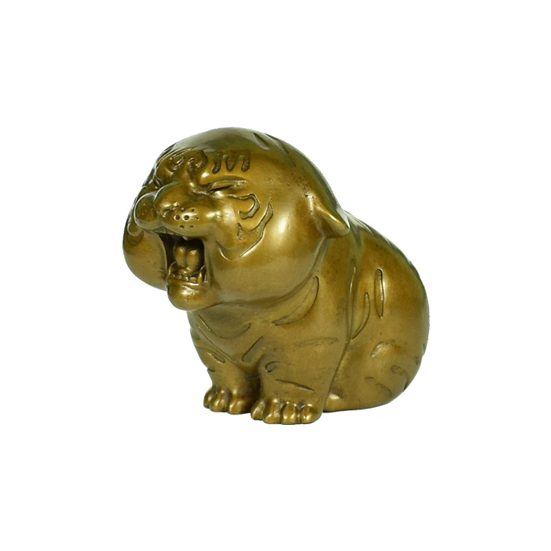 Tigre bonito de latón sólido para jugar con el tigre pieza de mano para hombres y mujeres para llevar regalos - imagen 3