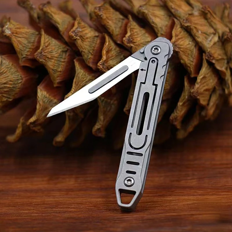 Cuchillo plegable táctico de acero inoxidable para EDC y exterior - imagen 2