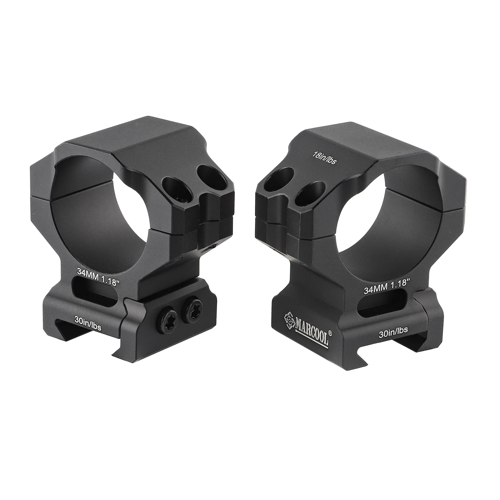 MARCOOL táctico 34mm alcance anillo montaje alcance doble anillos Riflescope accesorios de caza 20mm M/H Weaver Mount - imagen 2