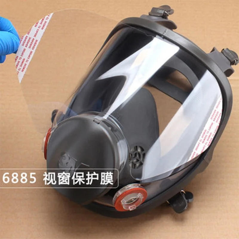 Película protectora resistente a los arañazos para respirador de Gas 3M 6800, máscara facial completa, Protector de pantalla de ventana, máscara de pulverización de pintura - imagen 4
