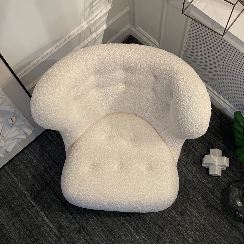 Sofá moderno para una sola persona, bonito balcón rojo de Internet, sala de estar, silla de ocio, luz italiana - imagen 3