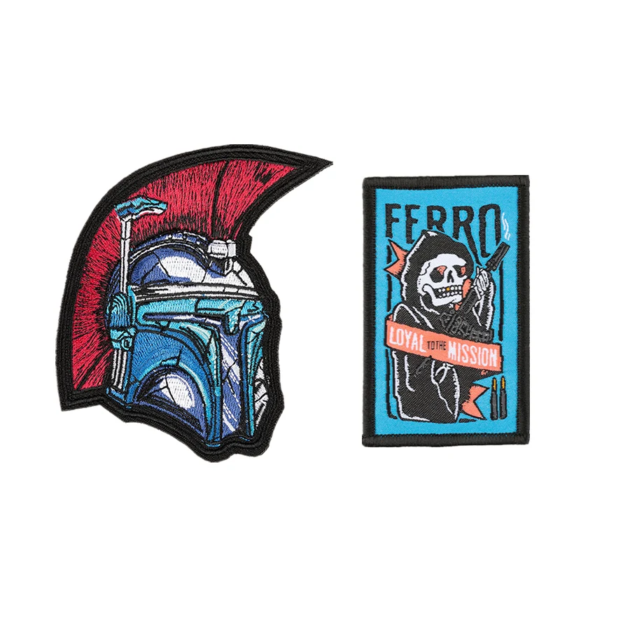 Parches bordados de calavera y Faraón para casco Sparta, insignia de brazalete táctico, Loyal To The Mission, Fidelity Reaper, ropa