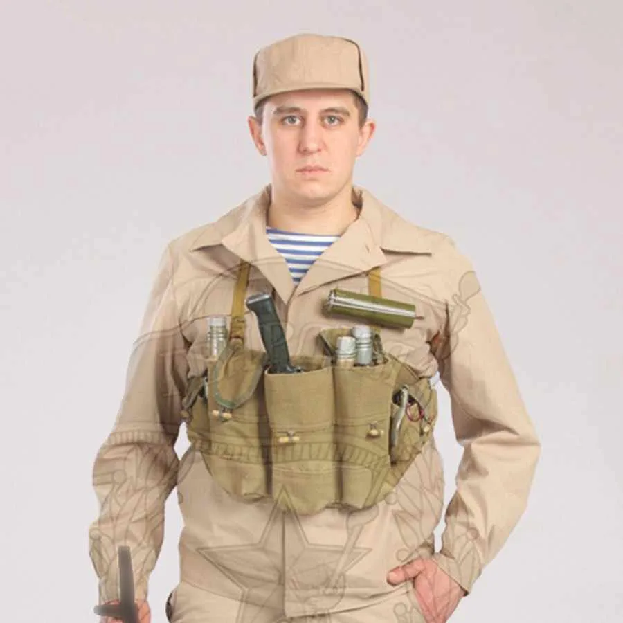 Sombrero de combate soviético para exteriores, hecho de lona de algodón para fines de entrenamiento - imagen 3