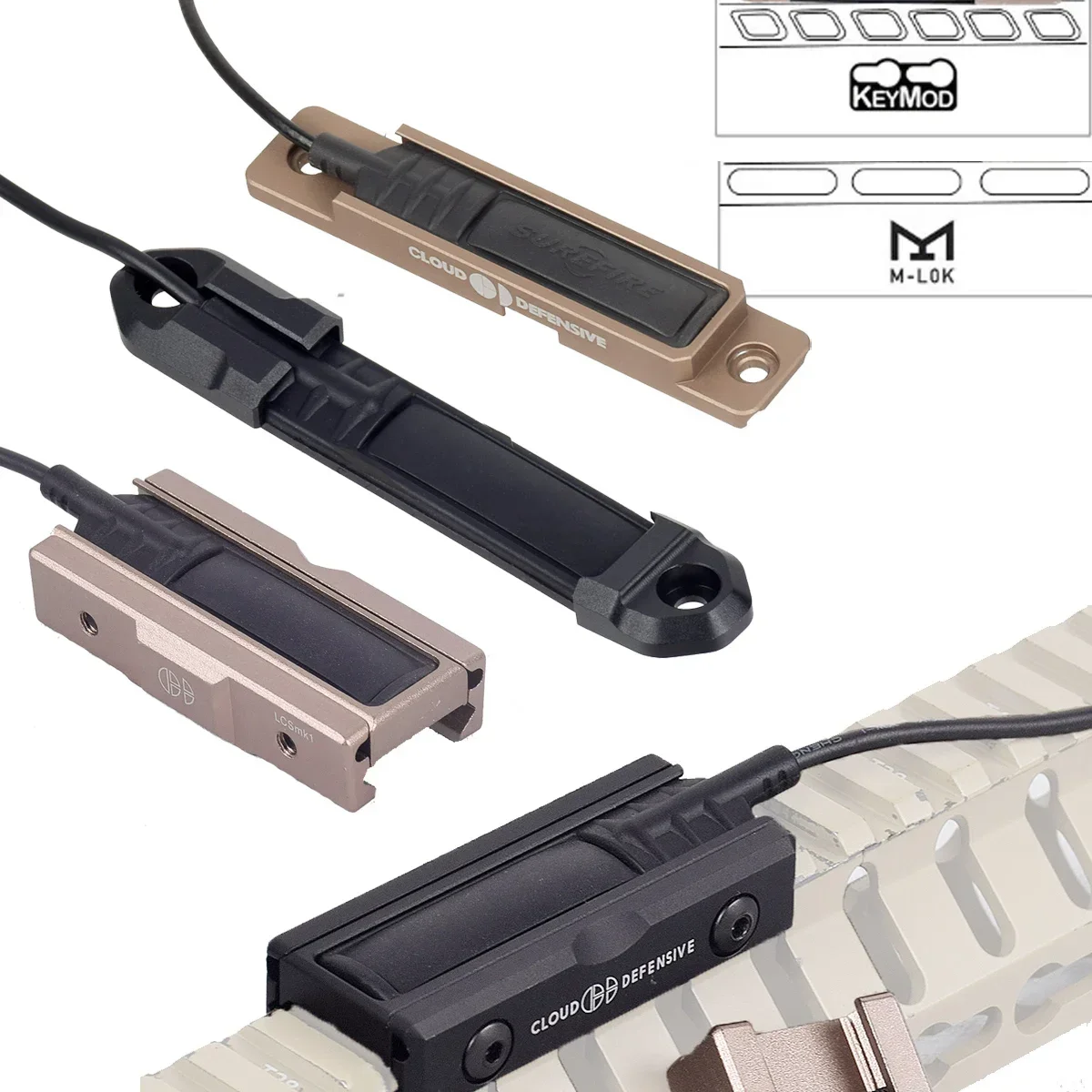 Surefire M600 M300 Montura Mlok Keymod para linterna Scout Light - imagen 5