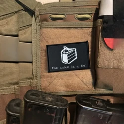 Parche militar táctico del ejército moral, "The Cake Is A Lie Portal", material impreso, para chalecos, chaquetas, mochilas, etc.
