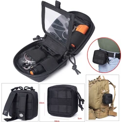 Bolsa táctica MOLLE Admin EDC – Herramientas y linterna, riñonera nylon