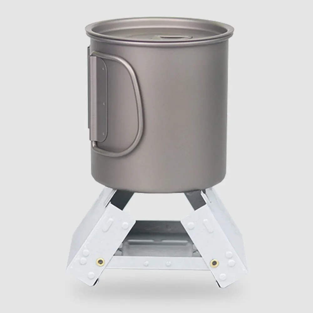 Estufa de Alcohol para exteriores de 10x8cm, Mini estufa de cera de combustible sólida plegable, quemador de Alcohol portátil para acampar, estufa de Alcohol ligera para Picnic - imagen 4