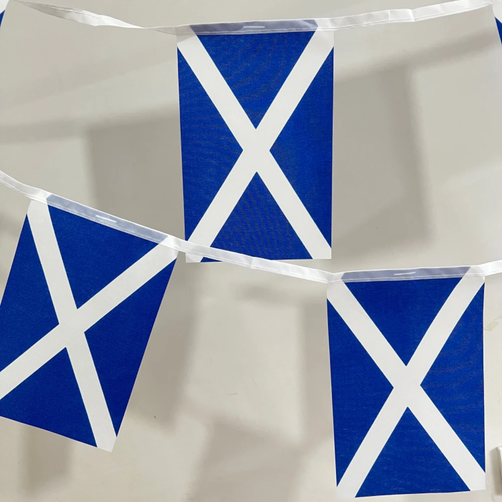 YIXIN 20 Uds banderas nacionales escocesas 14X21CM banderines colgantes bandera fiesta evento deportes celebración decoración decoración del hogar - imagen 2