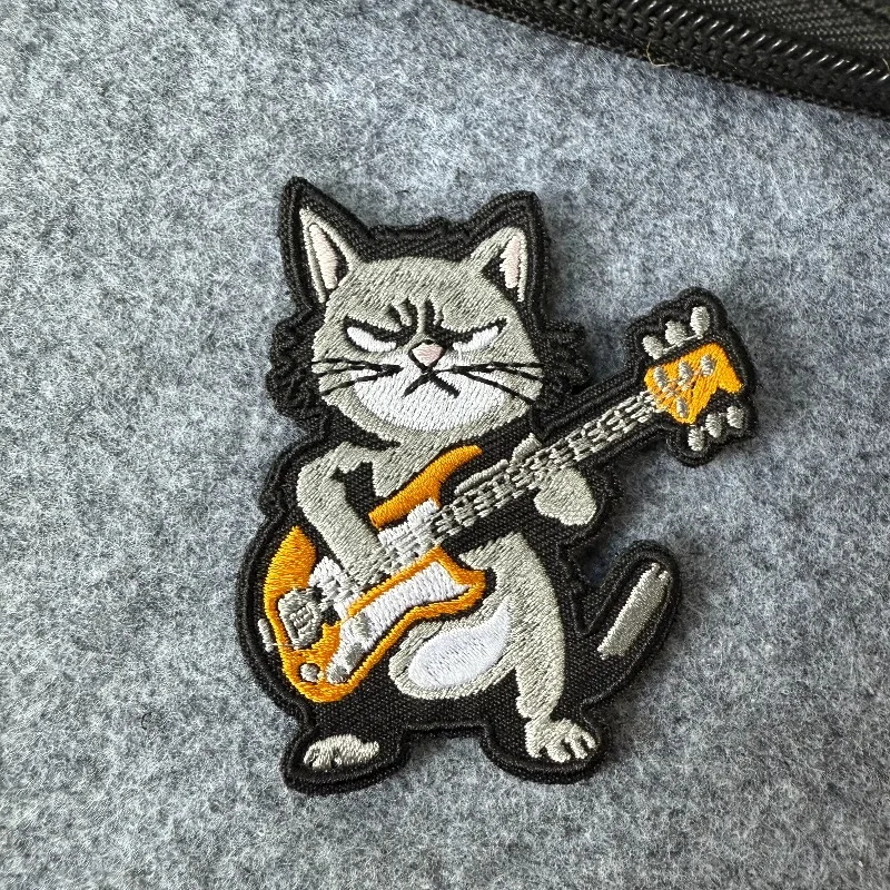 Parche bordado de gato táctico, insignia de moral con gancho y bucle, parche militar para mochila, apliques para ropa - imagen 3