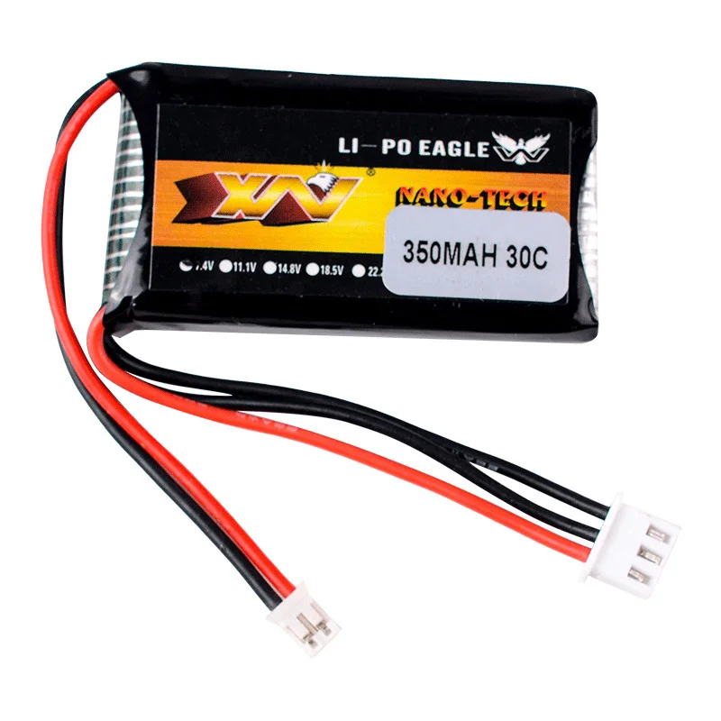 Batería Lipo HJ 2S para coche teledirigido, 7,4 V, 350mAh, 30C, para AXIAL SCX24 90081, C10 1/24, accesorios para modelos de coche teledirigido, 7,4 V - imagen 4