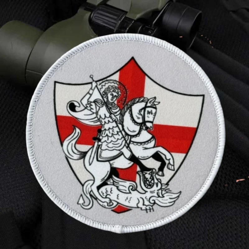 Parche estampado de San Jorge y el dragón, chaleco táctico, insignia de gancho y bucle, pegatinas decorativas para mochila, parches para brazalete para ropa - imagen 4