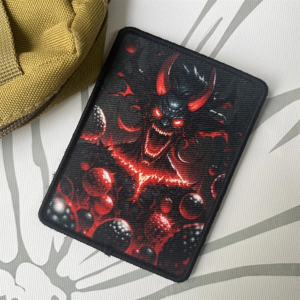 Parche de insignia de moral de la píldora mágica de Warcraft, brazalete militar táctico, parches de bucle de gancho impresos, pegatina para mochila de ropa - imagen 5