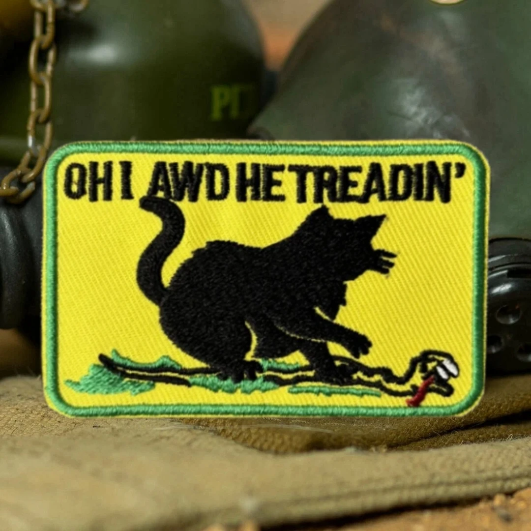 Parche táctico de moral OHI AWD HE TREADIN, brazalete del ejército militar, parches bordados de gancho y bucle para ropa, pegatina para mochila - imagen 5