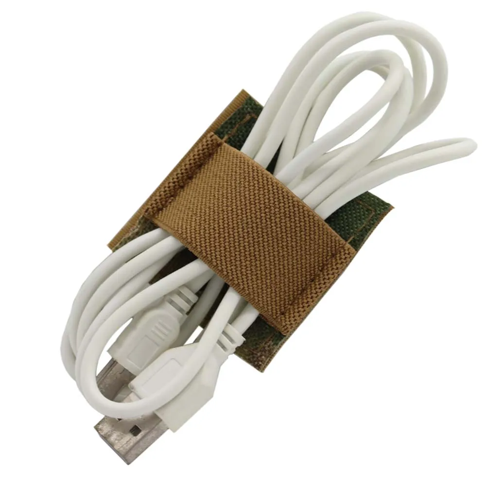 Arnés de cables táctico para auriculares, correa de recogida, organizador elástico, arnés de cables para auriculares, gancho, pegatina para casco - imagen 3