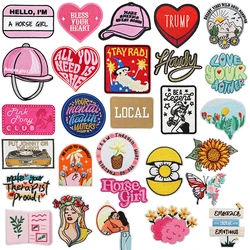 Parches bordados Howdy para sombrero de camionero, parche para planchar para chica caballo, nuevo diseño, insignias tácticas occidentales, apliques personales locales