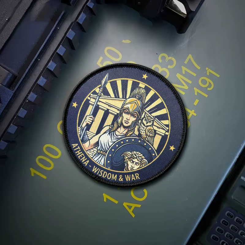 THENA Parche táctico militar escudo de medusa con gancho y bucle - imagen 4