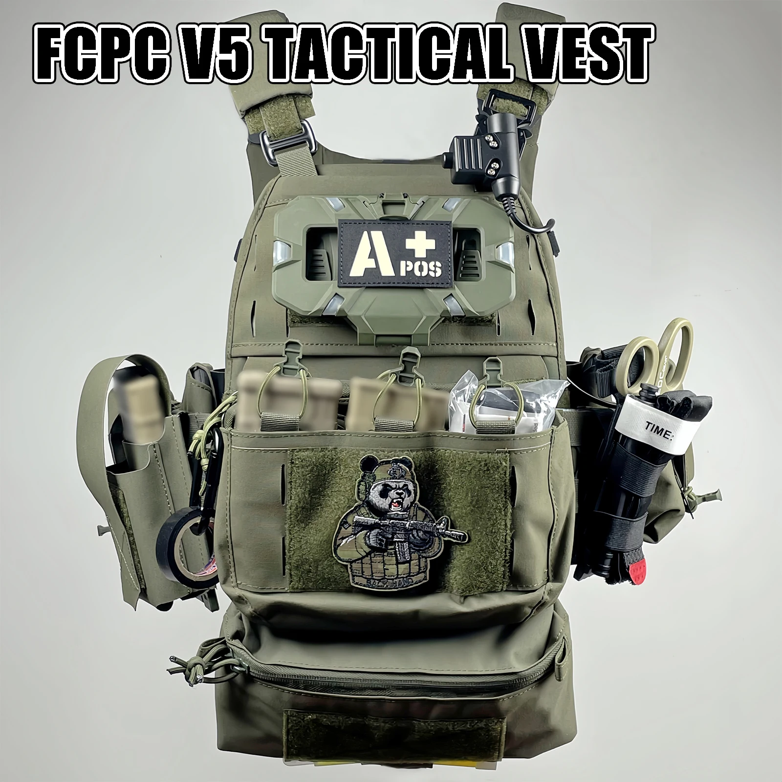 Chaleco táctico FCPC V5 ligero, conjunto completo con pared lateral/paquete completo, conjunto de chaleco portador de placa, equipo de tiro de caza Airsoft - imagen 2